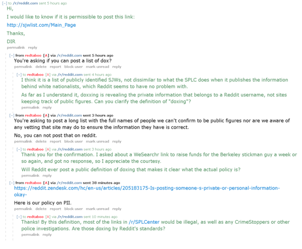 Reddit Affirms SJW Double Standard: Doxing For Me, But Not For Thee