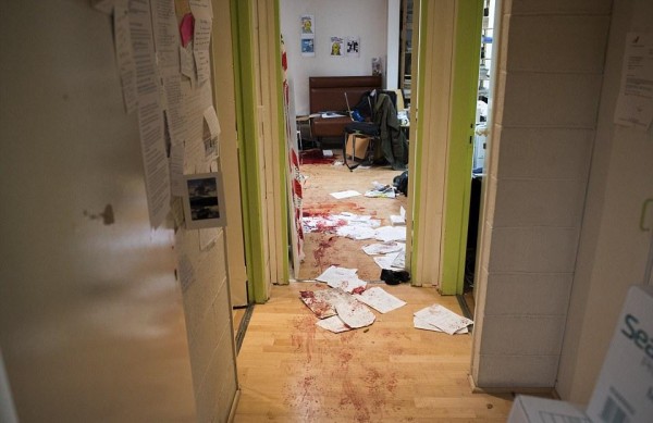 Charlie Hebdo offices after terror attack.