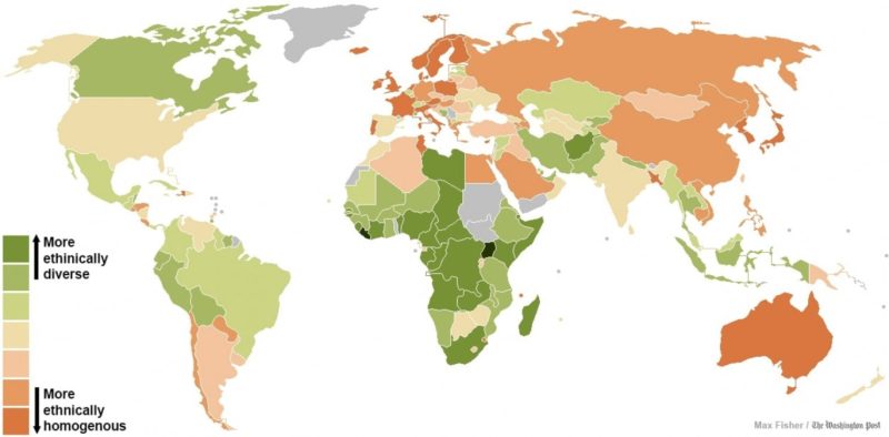 Ethnic Diversity Map Shows Where Not To Visit